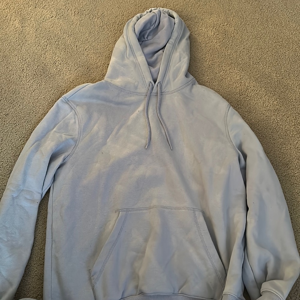 women’s blueish gray hoodie